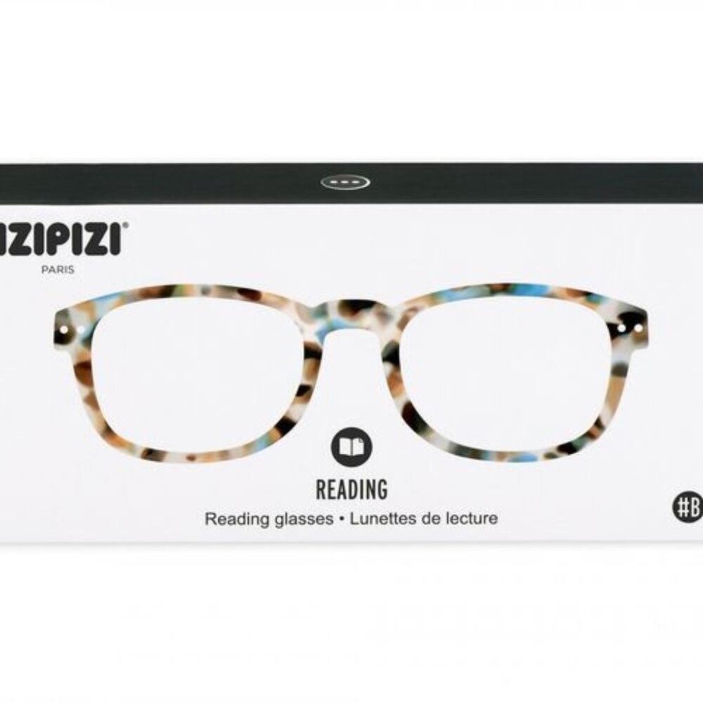 Izipizi Unisex Reading Glasses #D Blue Tortoise +2.0 UPC 3760222624381 NOB